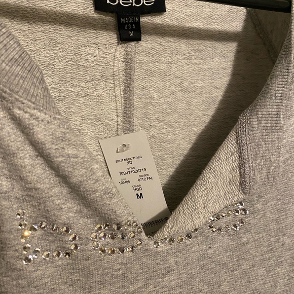 bebe Sweatshirt Dress, Size M, Grey - Picture 4 of 4